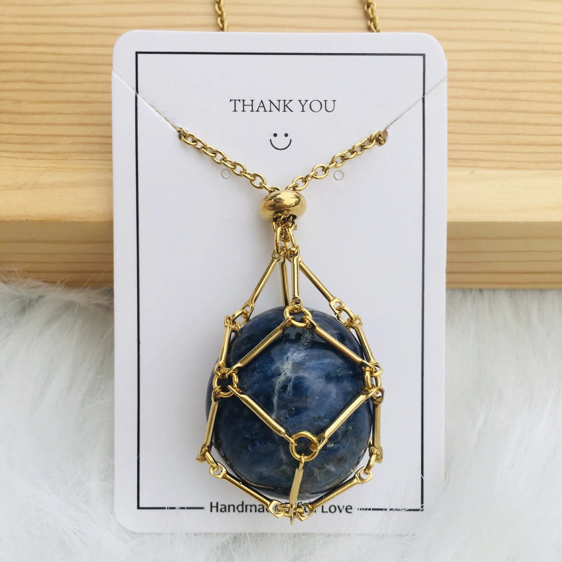 Crystal stone holder necklace - free (crystal) gift included🎁