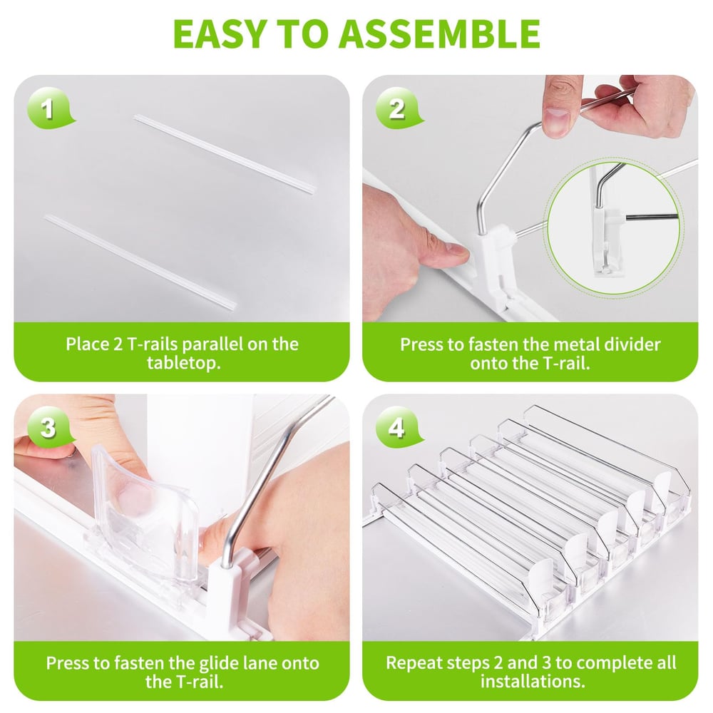 Organizer™ - Drink Storage with Eject Mechanism - For Refrigerator & Storage Rack