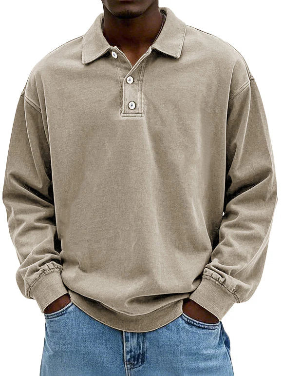 Claudio | Men's Vintage Long-Sleeve Shirt – Timeless Elegance & Comfort