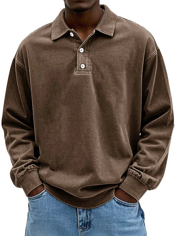 Claudio | Men's Vintage Long-Sleeve Shirt – Timeless Elegance & Comfort