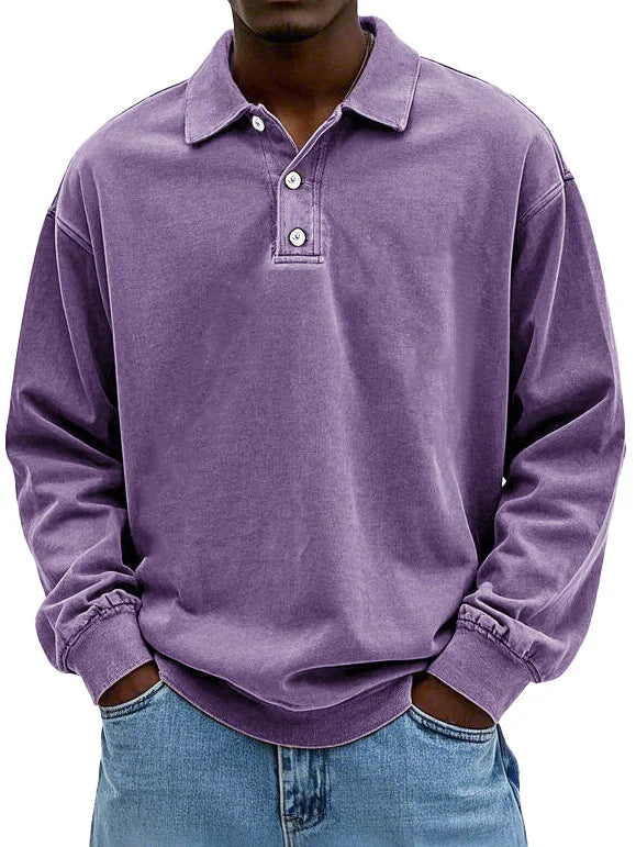 Claudio | Men's Vintage Long-Sleeve Shirt – Timeless Elegance & Comfort