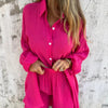 Women's 2-piece casual sportswear,Women's long sleeve shirt and shorts two-piece set