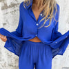 Women's 2-piece casual sportswear,Women's long sleeve shirt and shorts two-piece set