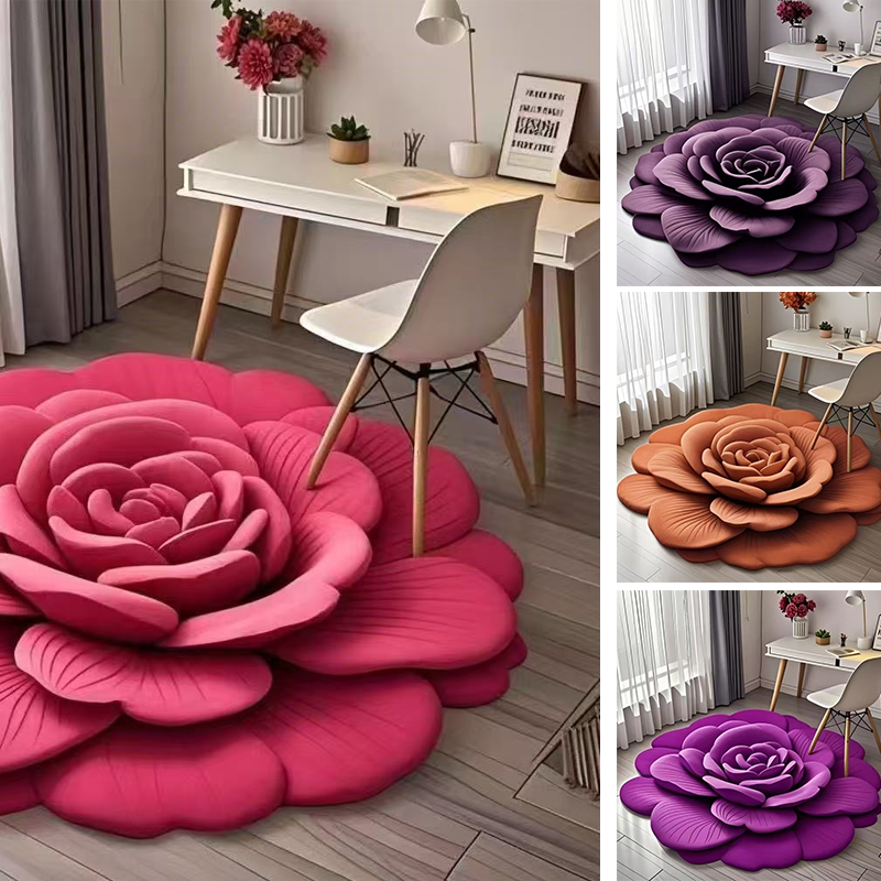 🔥 Hot Hot Discount🌺 Floral & Diatomaceous Earth Floral Plush Rug