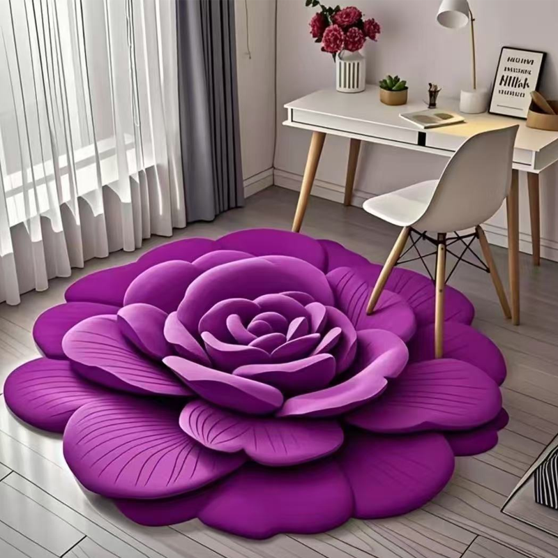 🔥 Hot Hot Discount🌺 Floral & Diatomaceous Earth Floral Plush Rug