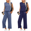 🌸2025 Hot sale👠Women's 2-piece sleeveless set and wide pants