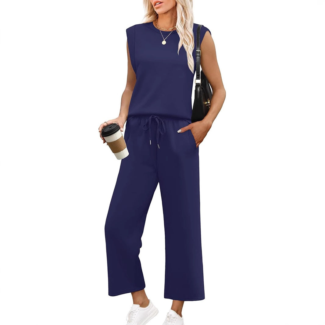 🌸2025 Hot sale👠Women's 2-piece sleeveless set and wide pants