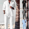 Men's Two-Piece Cotton Set: Top and Pants