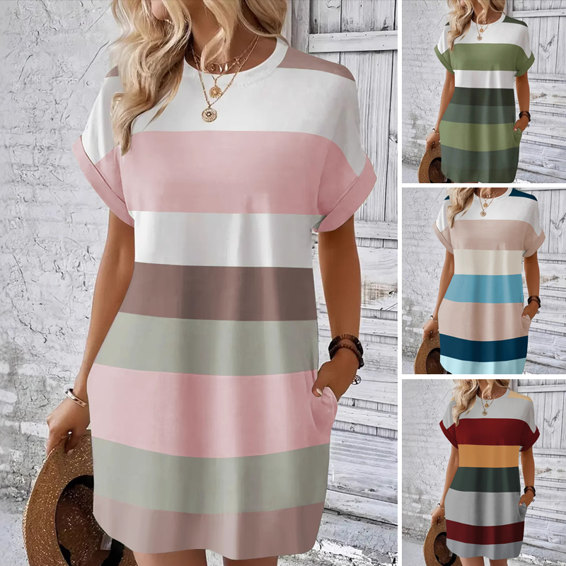 【S-4XL】✨Women's Casual Round Neck Dress