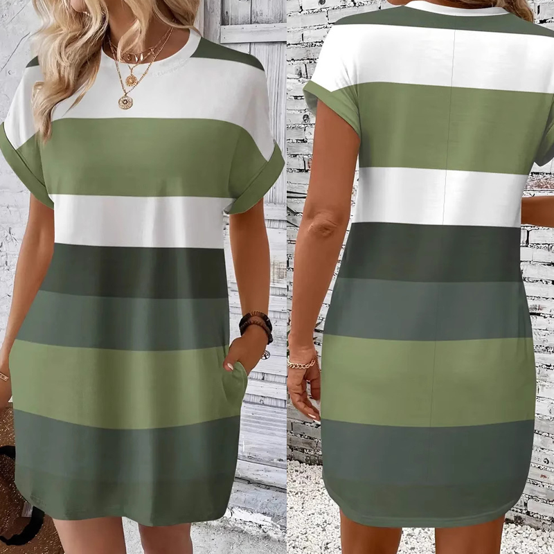 【S-4XL】✨Women's Casual Round Neck Dress
