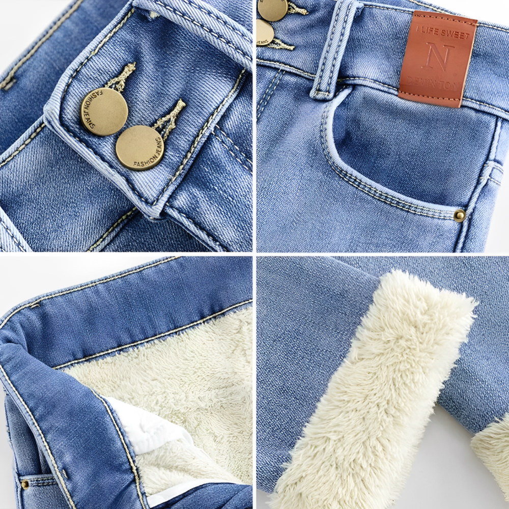 Nicky™ - Jeans met fleece voering