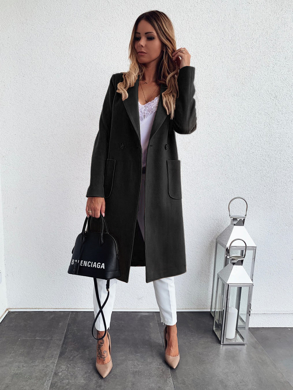 Emma™ Lange Wollen Coat